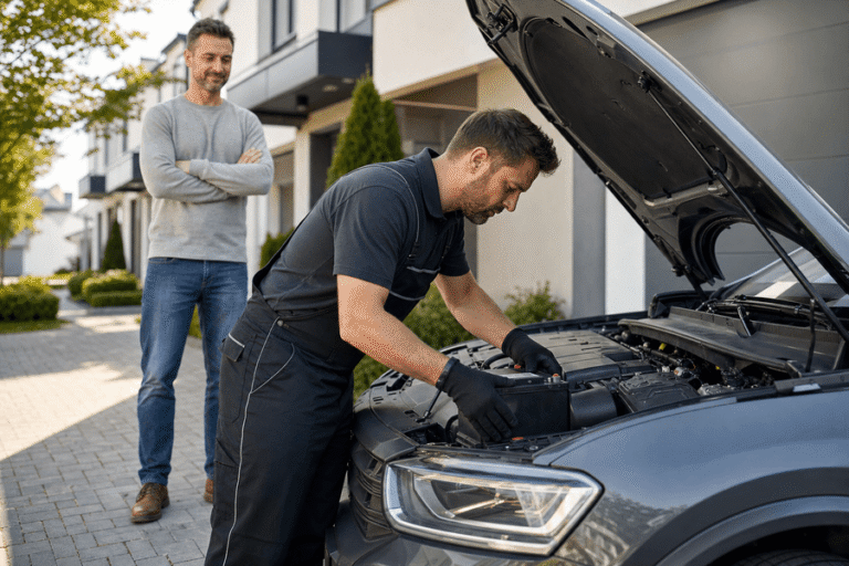 Cambia la batería de tu coche sin salir de casa. Ahorra tiempo con servicio seguro y asesoramiento experto. Flexibilidad y precios claros garantizados.